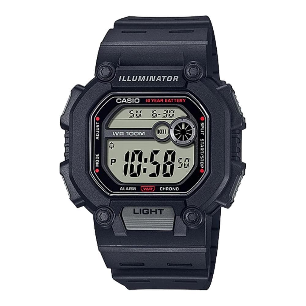 Casio General Digital Black Resin Strap Men Watch W-737H-1AVDF-P