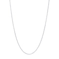9kt White Gold Fine Diamond Cut Curb Chain Necklace 45cm
