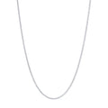 9kt White Gold Diamond Cut Curb Chain Necklace 50cm