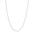 9kt White Gold Diamond Cut Curb Chain Necklace 40cm