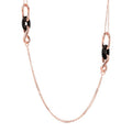 Bronzallure Variegata Black Onyx Link Necklace 91.4cm