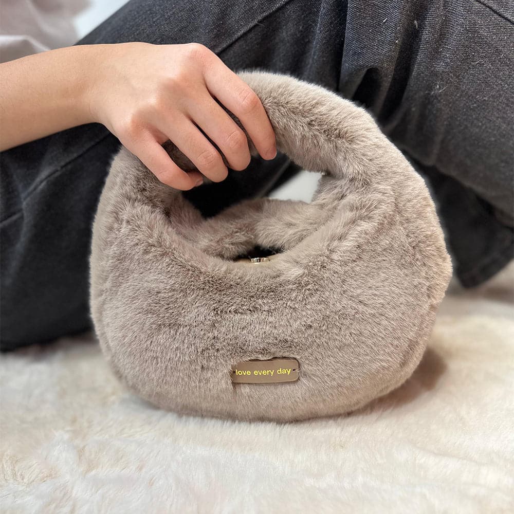 AG Collective Soft Fashionable Fluffy Shoulder Women's Handbag