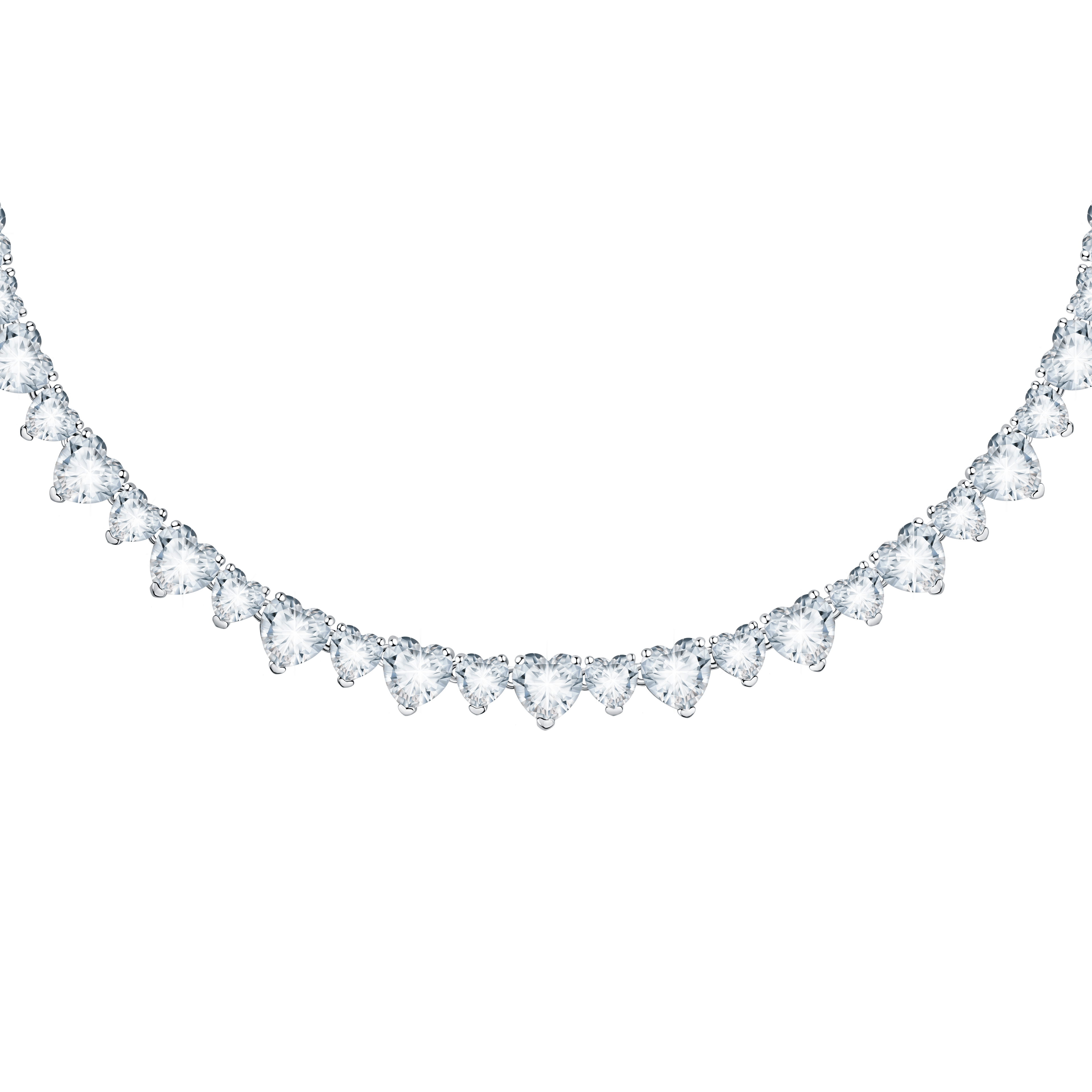 Chiara Ferragni Diamond Heart Silver Necklace