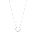 Sterling Silver Open Circle with Cubic Zirconia