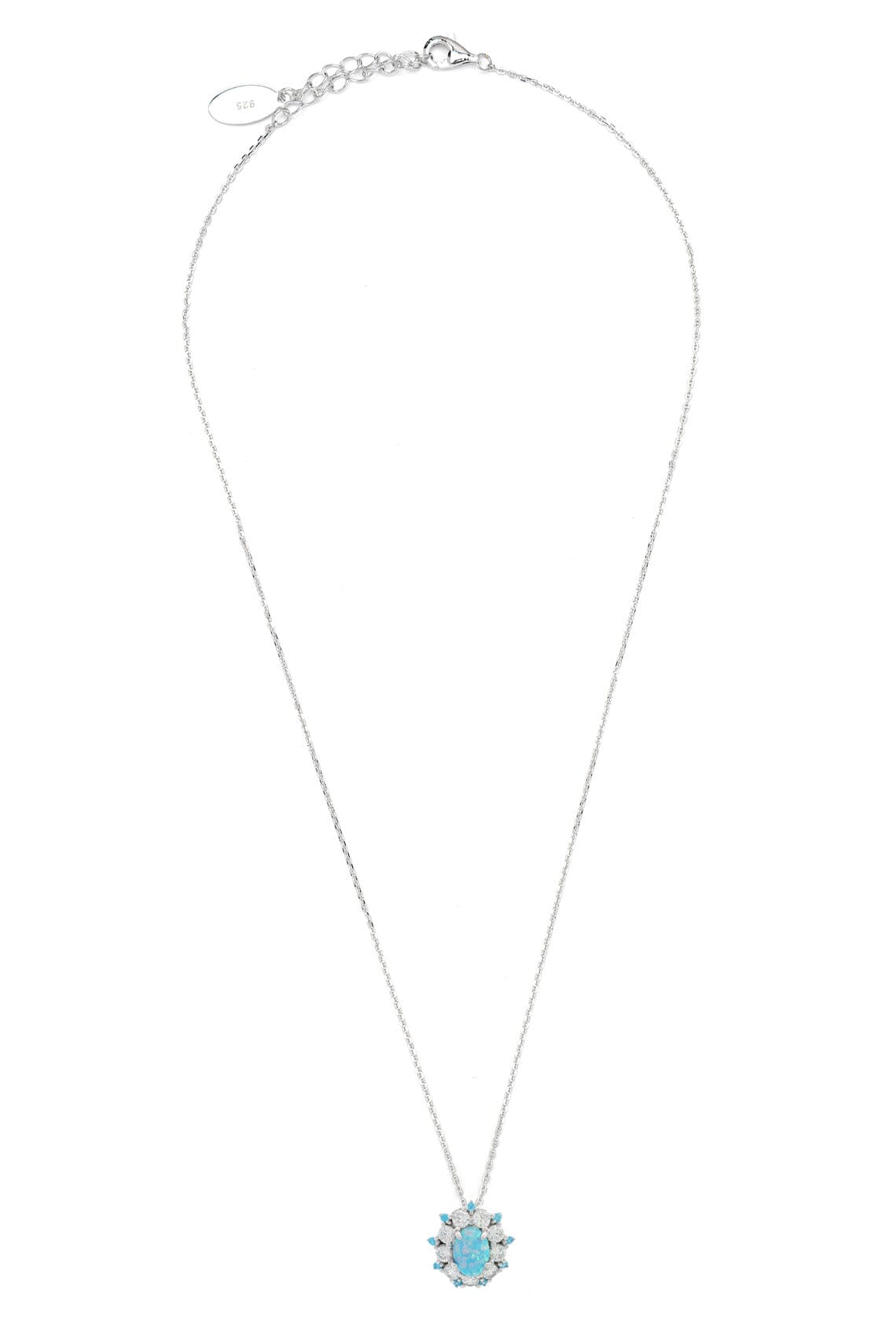 OPAL GLOW BARANGAROO BLUE CREATED OPAL PENDANT