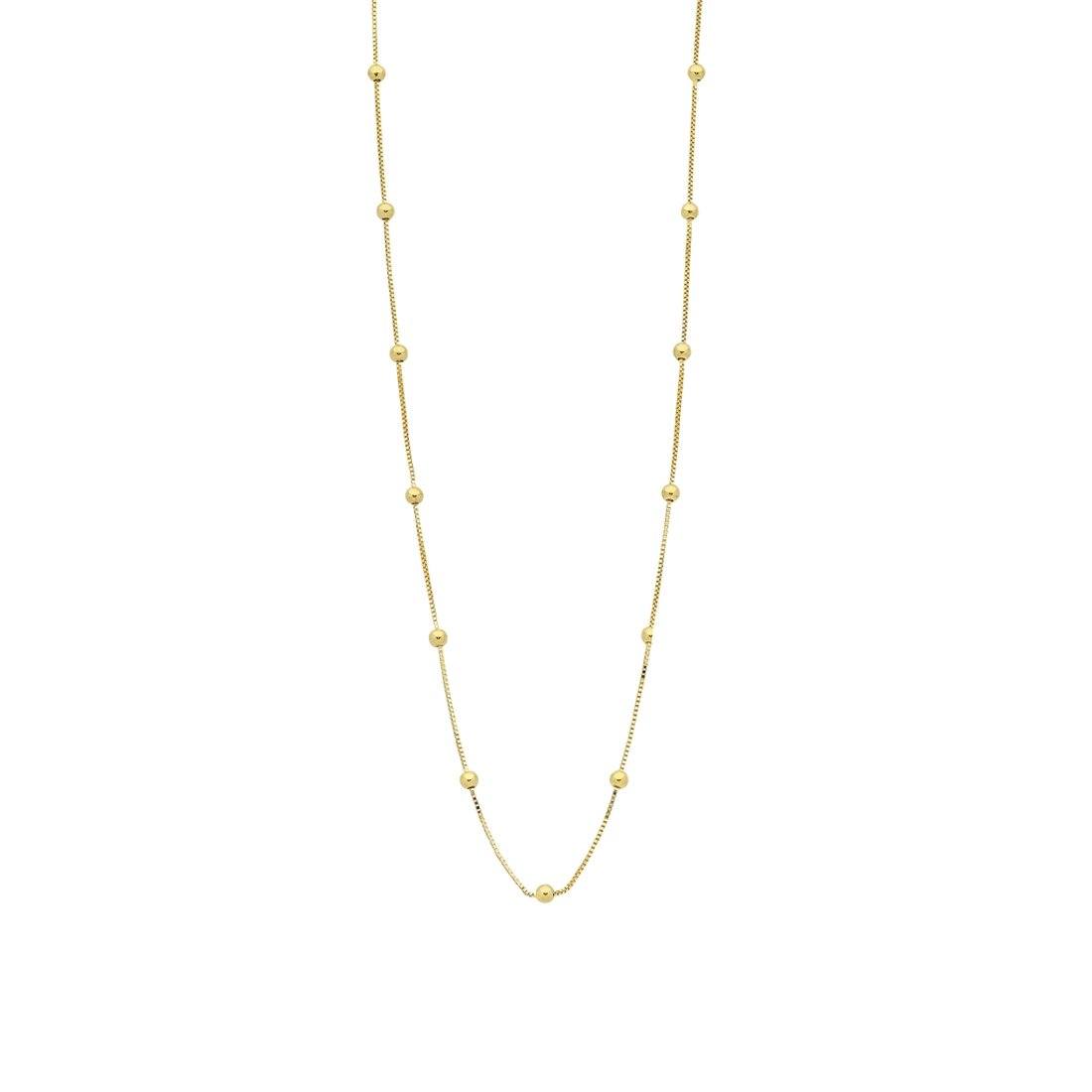 45cm Box and Ball Chain in 9kt Yellow Bonded Gold