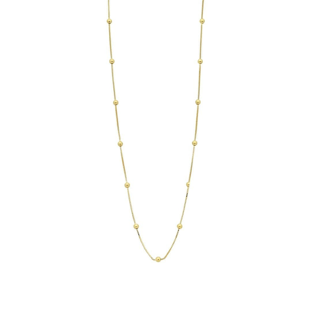 50cm Box and Ball Chain in 9kt Yellow Bonded Gold