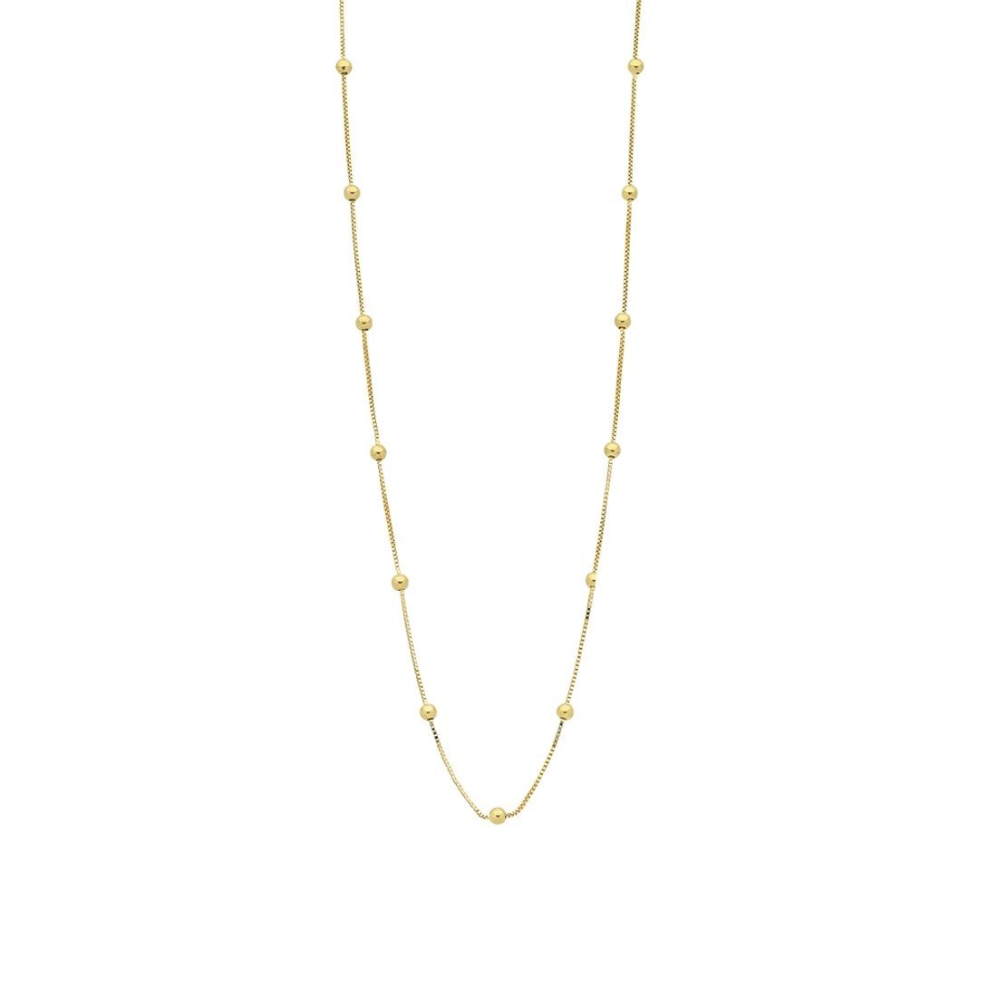50cm Box and Ball Chain in 9kt Yellow Bonded Gold