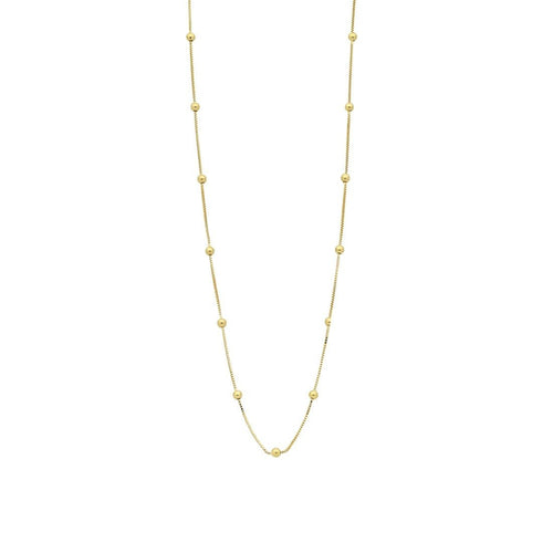 50cm Box and Ball Chain in 9kt Yellow Bonded Gold
