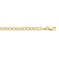 55cm Curb Chain in 9kt Yellow Bonded Gold