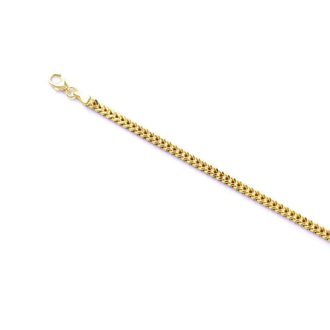 55cm Four-Sided Curb Chain in 9kt Yellow Bonded Gold