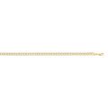 9kt Two Tone Gold Silver Infused Diamond Cut Curb Chain Necklace