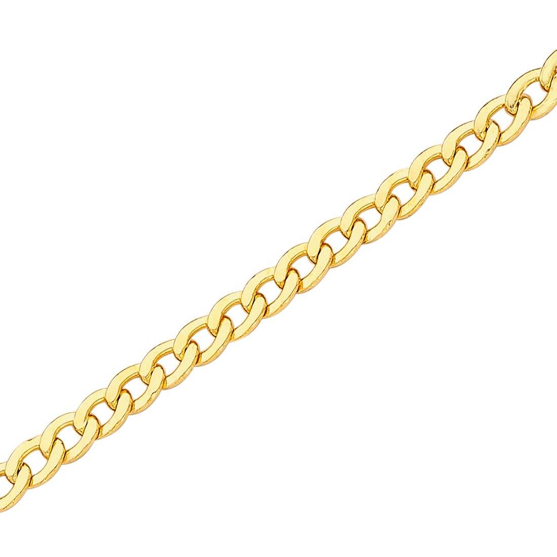 55cm Curb Chain in 9kt Yellow Bonded Gold