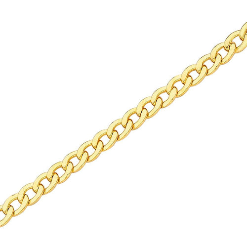 55cm Curb Chain in 9kt Yellow Bonded Gold