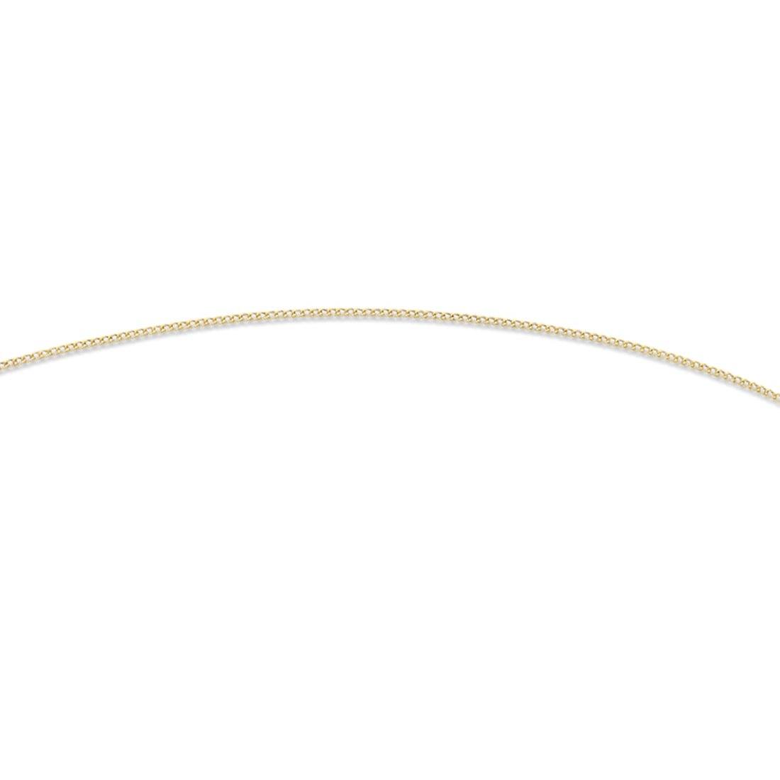9kt Yellow Gold Silver Infused 50cm Curb Necklace