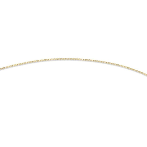 9kt Yellow Gold Silver Infused 50cm Curb Necklace