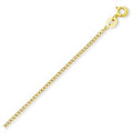 9kt Yellow Gold Silver Infused 55cm Curb Necklace