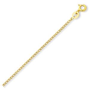 9kt Yellow Gold Silver Infused 55cm Curb Necklace