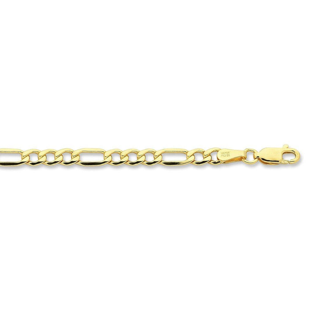 60cm Flat Figaro in 9kt Yellow Bonded Gold