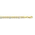 60cm Flat Figaro in 9kt Yellow Bonded Gold