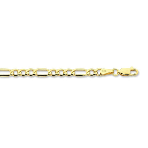 60cm Flat Figaro in 9kt Yellow Bonded Gold