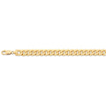 9kt Yellow Gold Silver Infused Curb Necklace 55cm