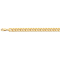 9kt Yellow Gold Silver Infused Curb Necklace 60cm