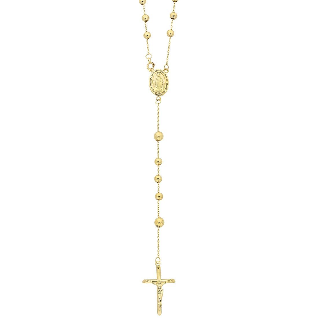66cm Rosary Necklace in 9kt Yellow Bonded Gold