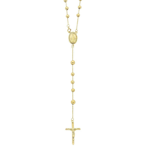 66cm Rosary Necklace in 9kt Yellow Bonded Gold