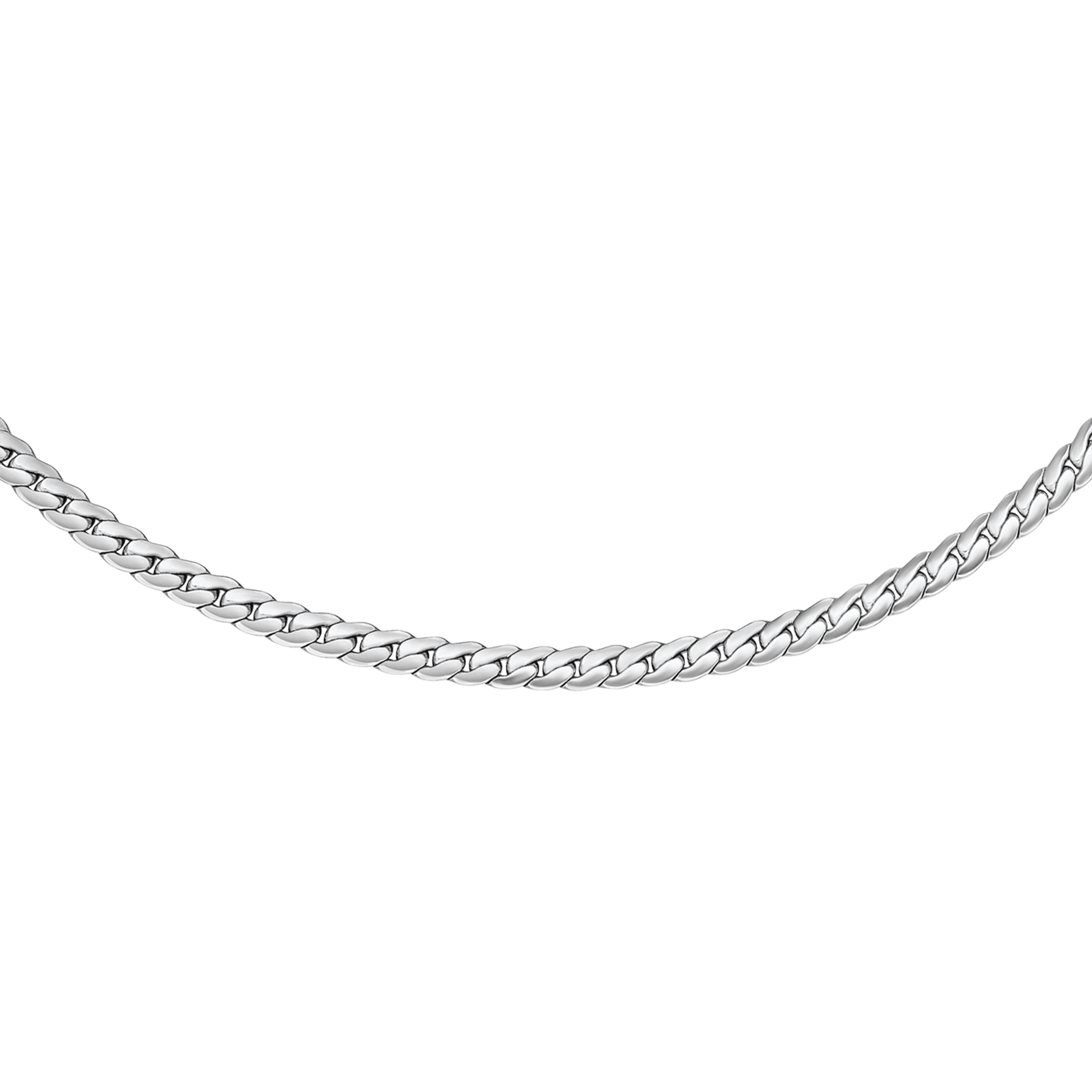 Daniel Wellington Elan Flat Chain Necklace Short Silver