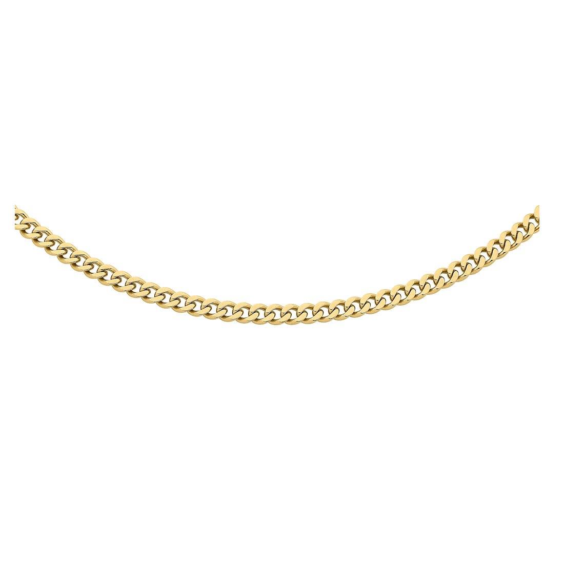 Stainless Steel Gold Colour Men's Curb Chain Necklace 65cm