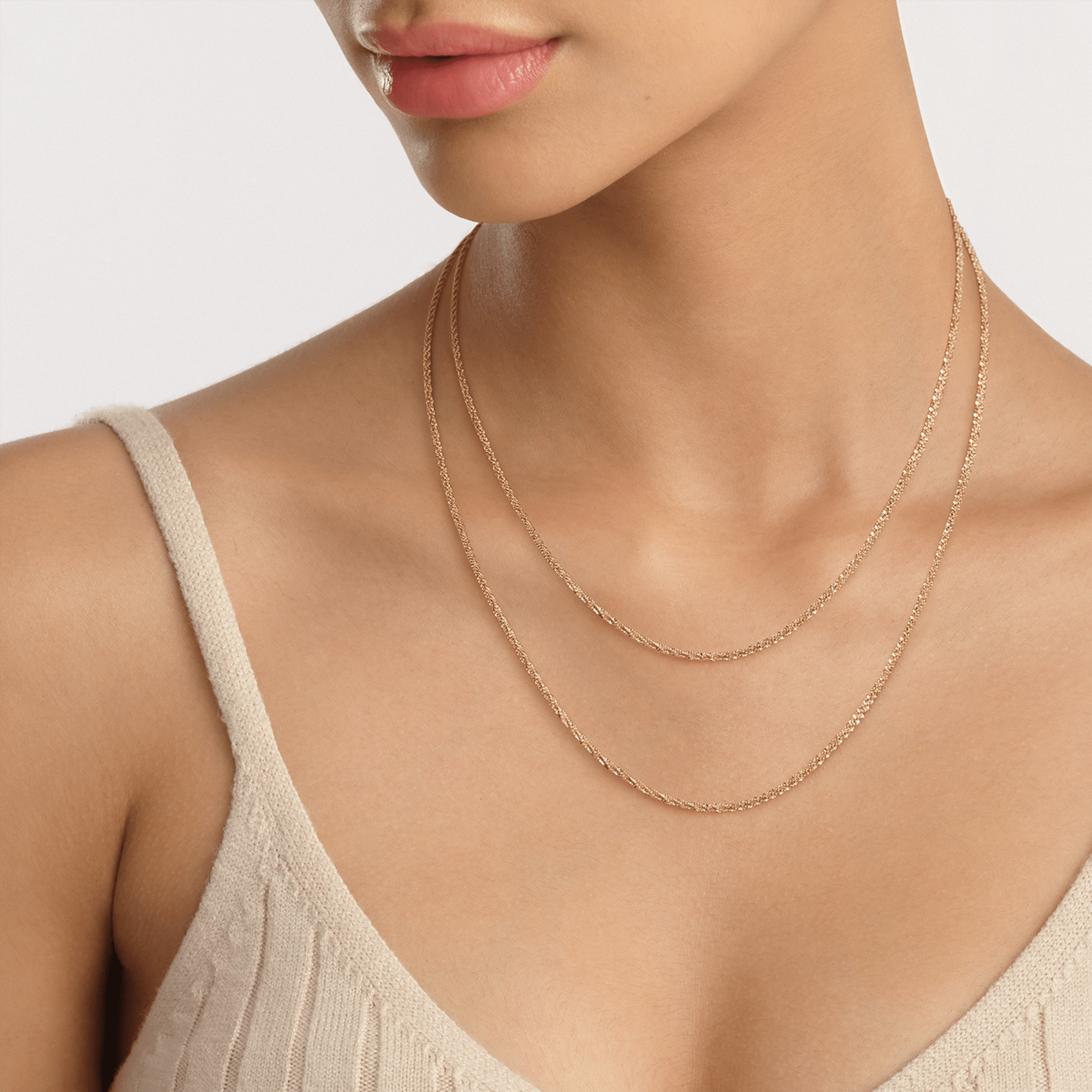 Daniel Wellington Elan Twisted Chain Necklace Long Gold