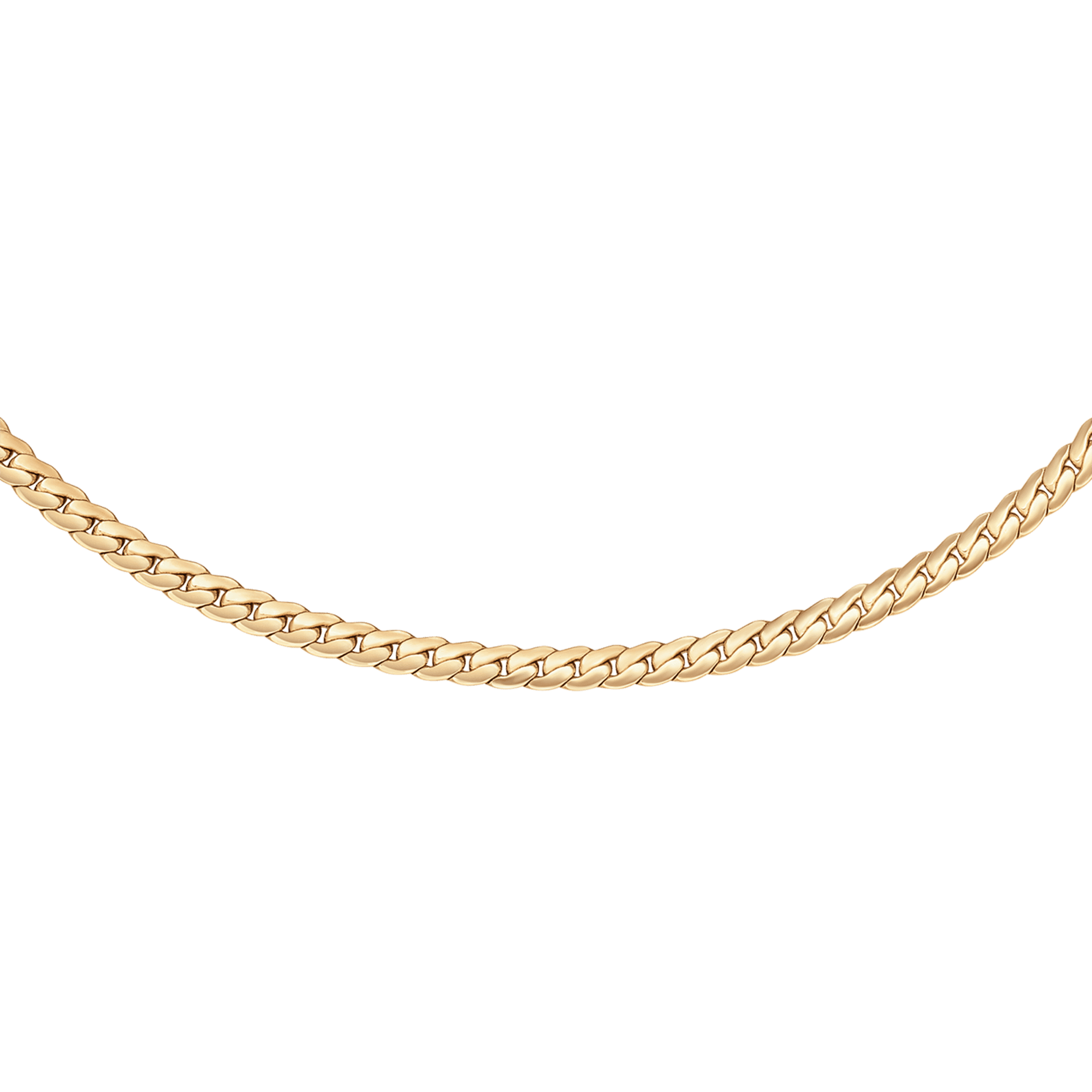 Daniel Wellington Elan Flat Chain Necklace Long Gold