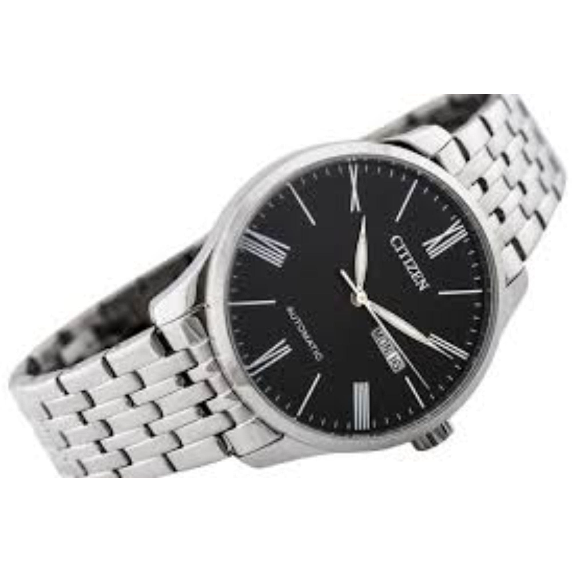 CITIZEN NH8350-59E BLACK DIAL STAINLESS STEEL MEN'S WATCH