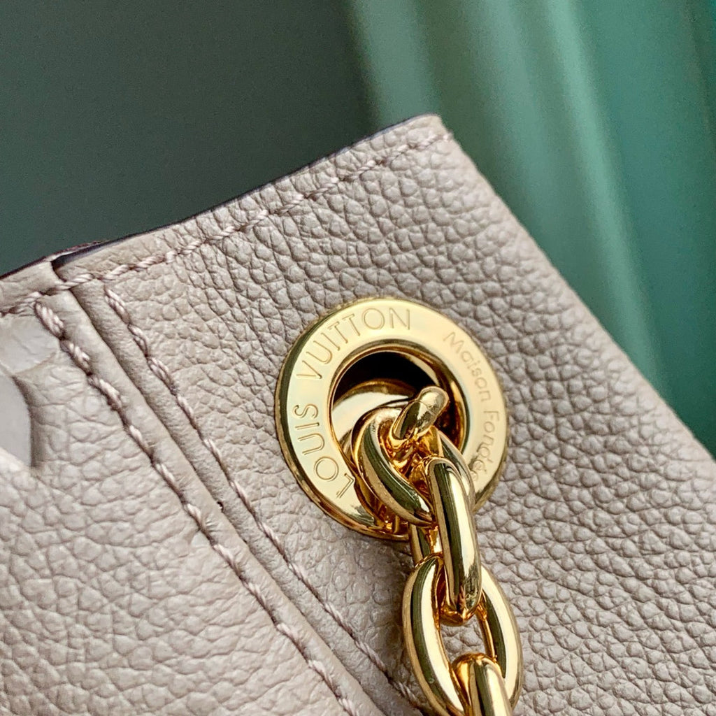 Anytime 42cm Tote Bag Beige Gold Empreinte leather 250557