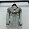 Chanel 2025 Sweater Gray Mix Colors Wool Nylon 319617