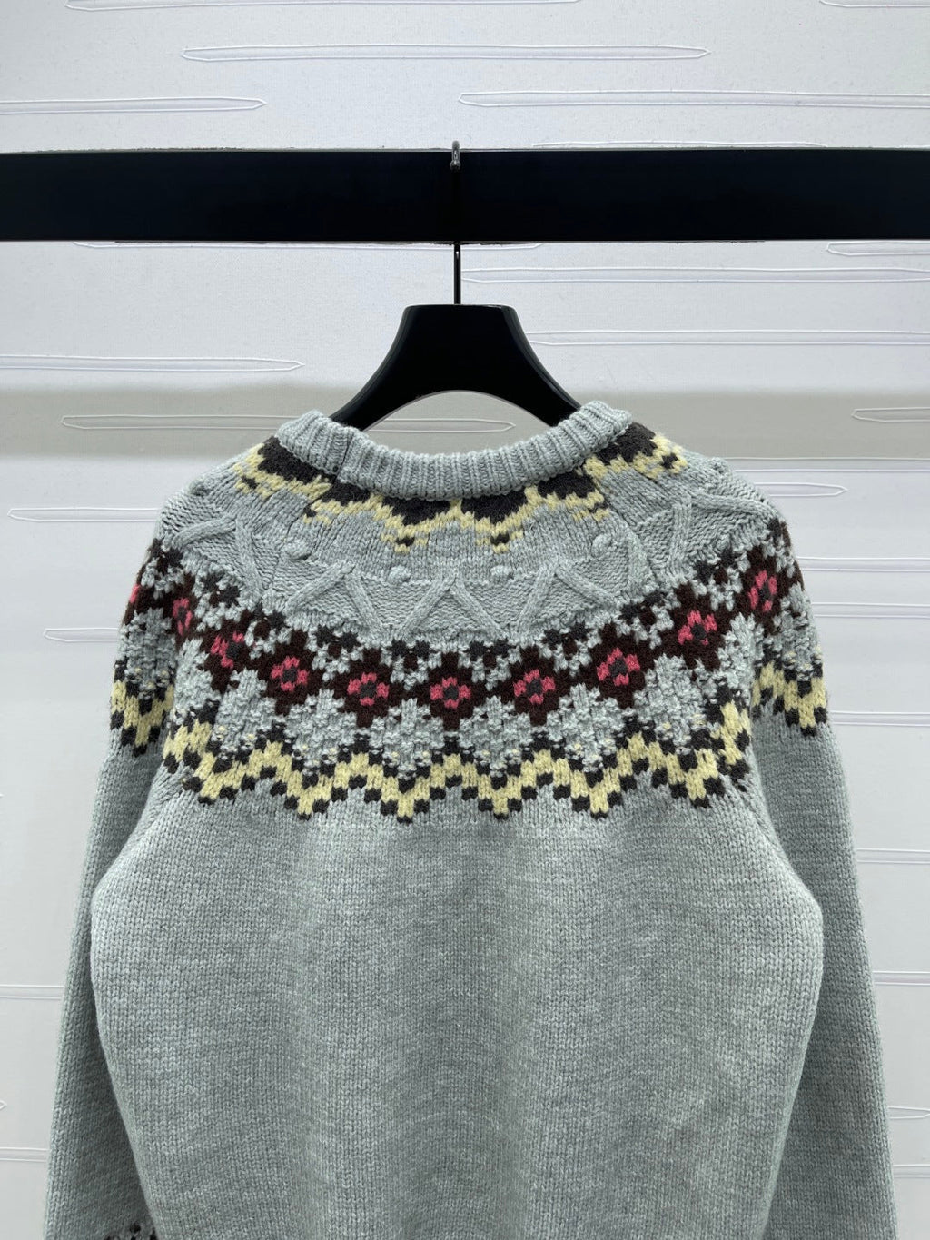 Chanel 2025 Sweater Gray Mix Colors Wool Nylon 319617