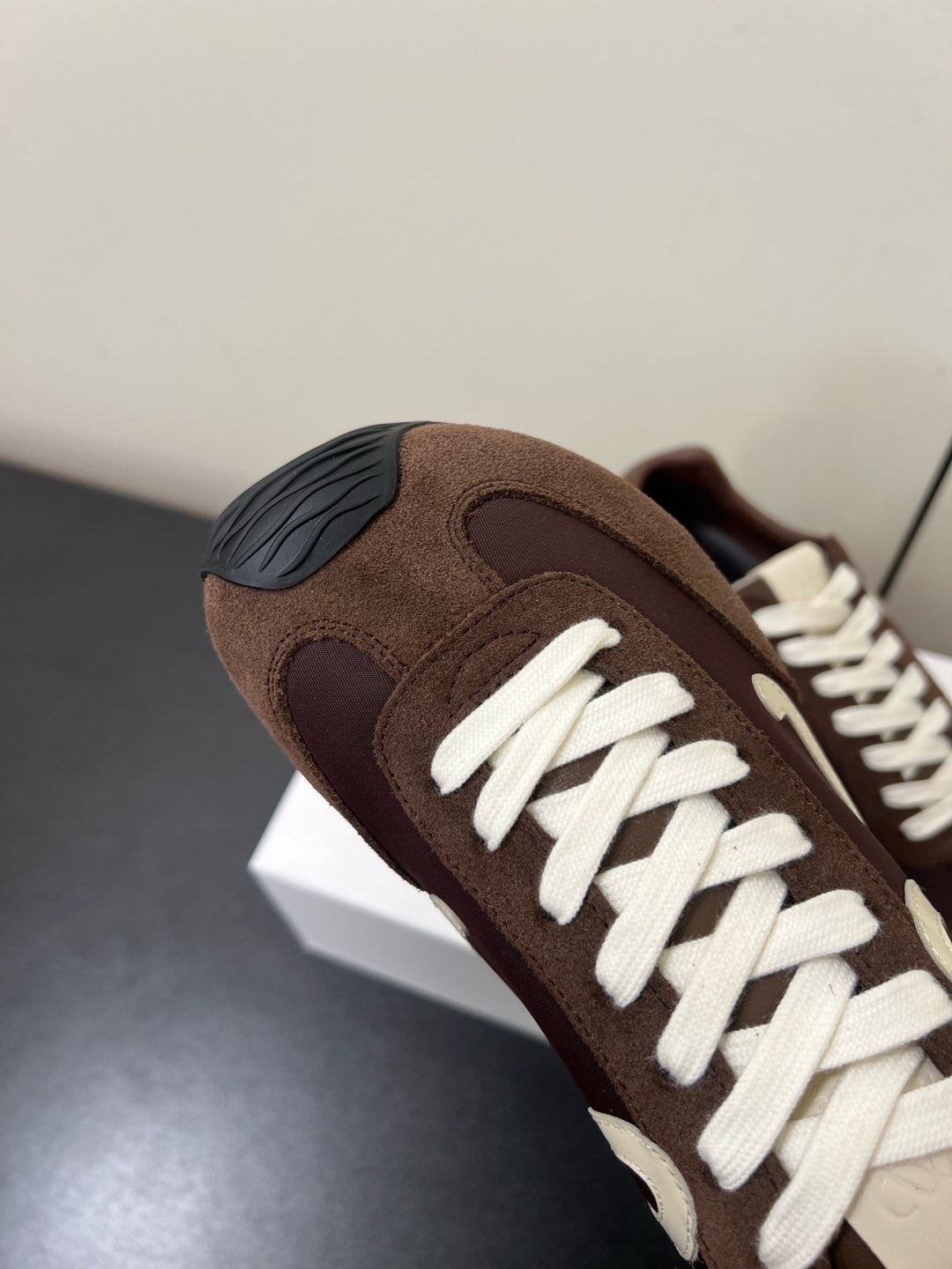 Loewe Ballet Runner 2.0 Sneaker Brown Nylon Sheepskin