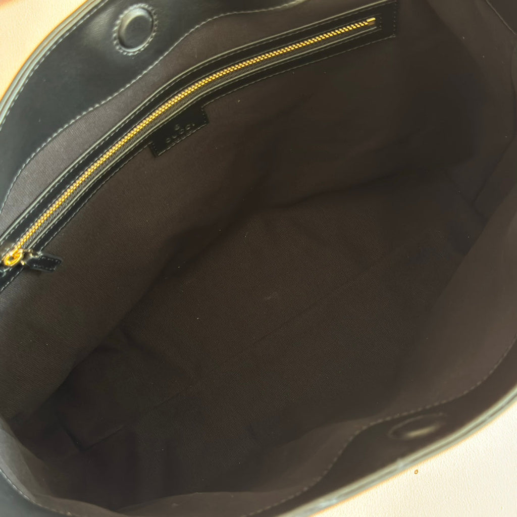 Gucci Beatrix Handbag 35 Black Cowhide  272128