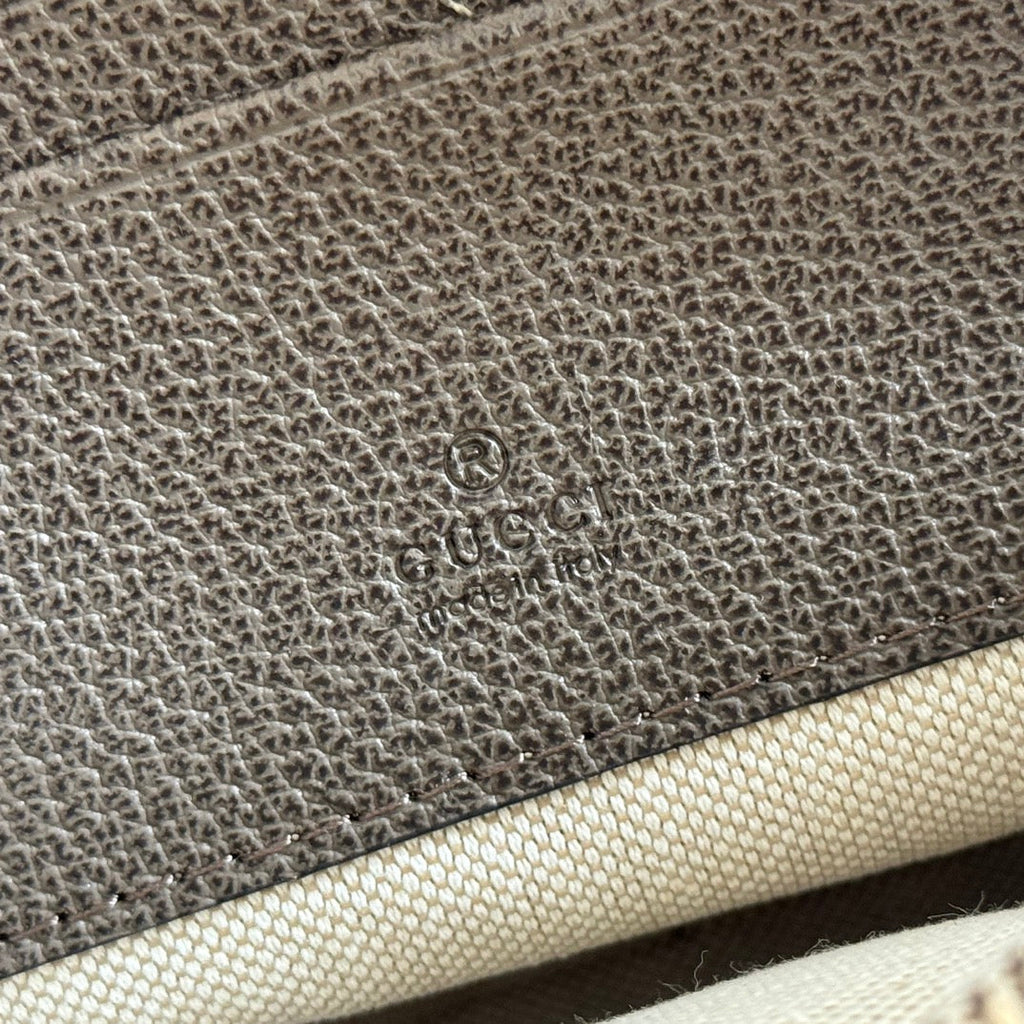 Gucci Ophidia Mini Handbag Beige Brown Canvas Leather 272065
