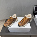 CD platform casual sneaker brown wool suede mesh 539677