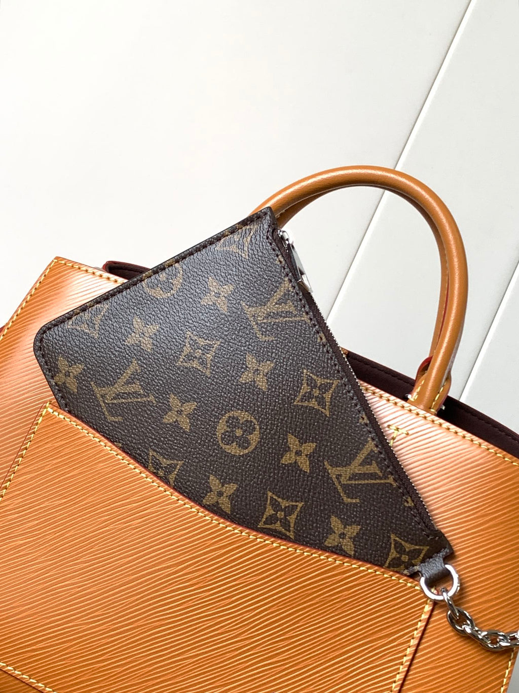 LV Marelle 30cm Tote Bag Caramel mix Brown Epi grain leather 241072