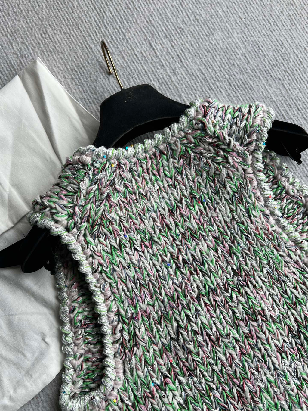 Chanel 2025 Vest Green Wool Cotton 318430
