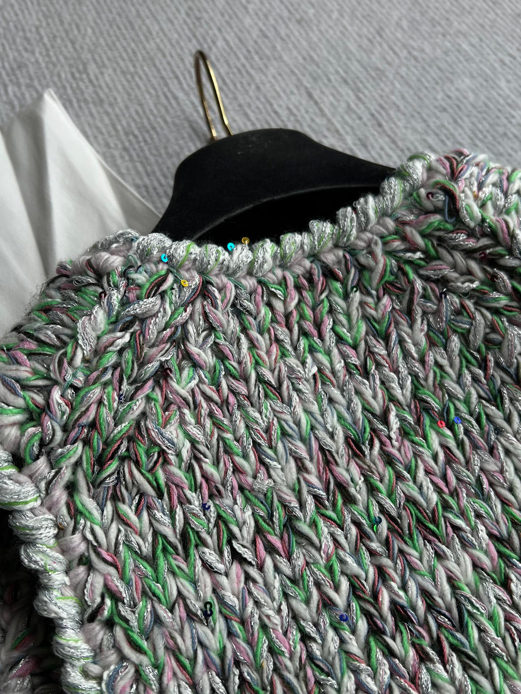 Chanel 2025 Vest Green Wool Cotton 318430