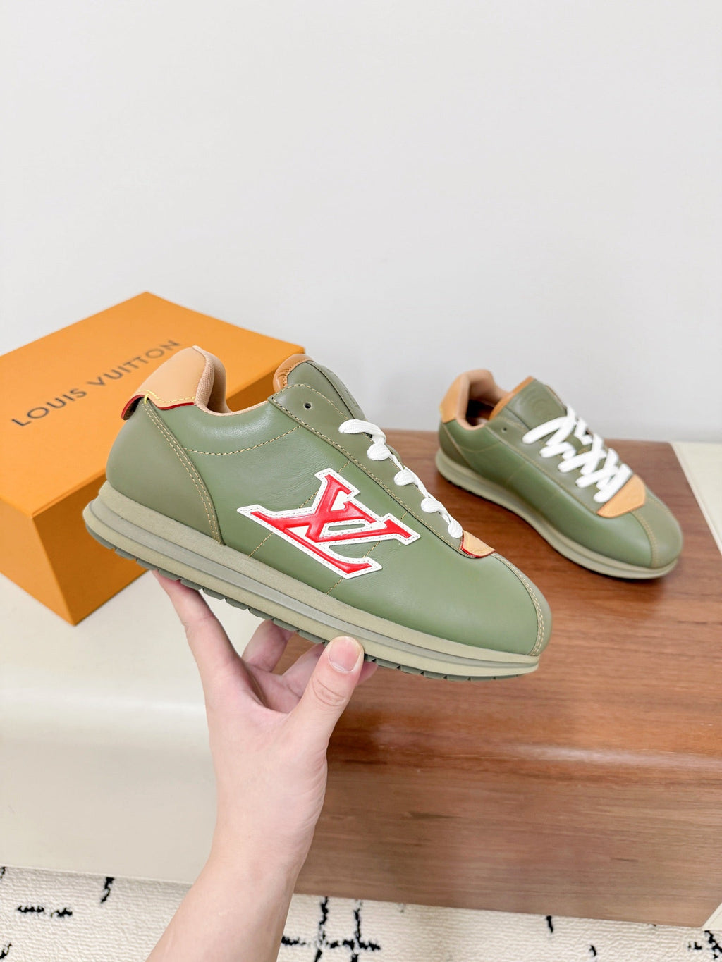 LV 25 Buttersoft Sneaker Green Cowhide 492880