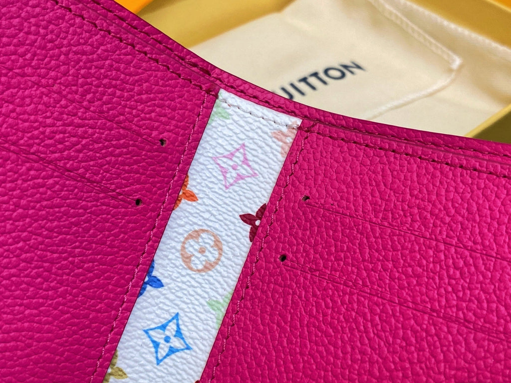 LV x TM Portfolio Lisa Wallet Pink Gold Leather 329901