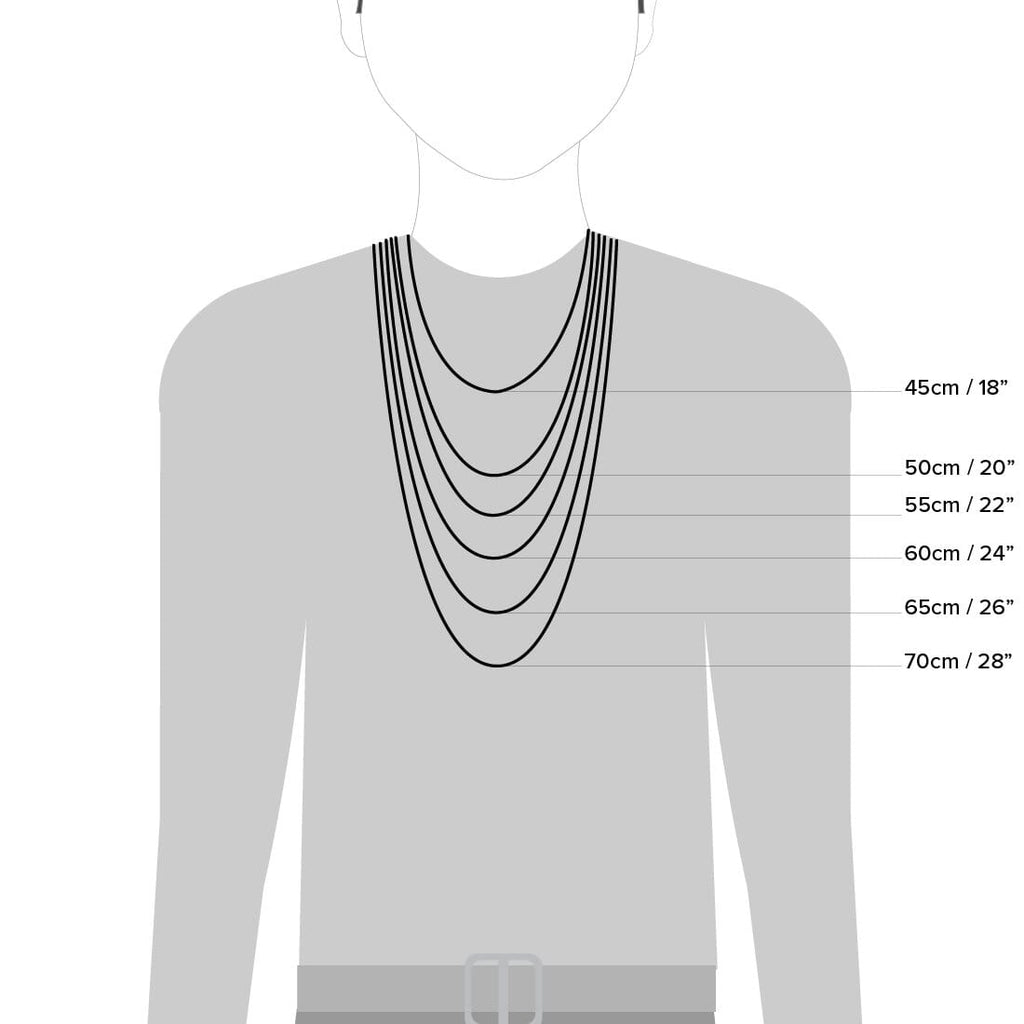 55cm 6.4mm Flat Curb Chain Necklace in Sterling Silver