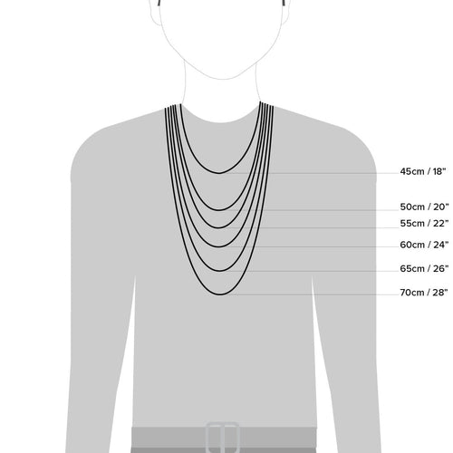 65cm 6.4mm Flat Curb Chain Necklace in Sterling Silver