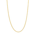 9kt Yellow Gold Fine Diamond Cut Curb Chain Necklace 45cm