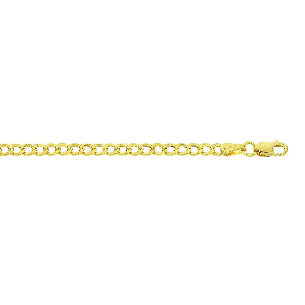 9kt Yellow Gold 40cm Curb Link Necklace